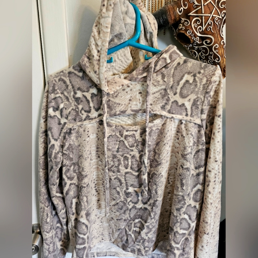 Animal print hoodie